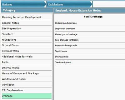 Drainage Specifications for House according to Approved Document Part H